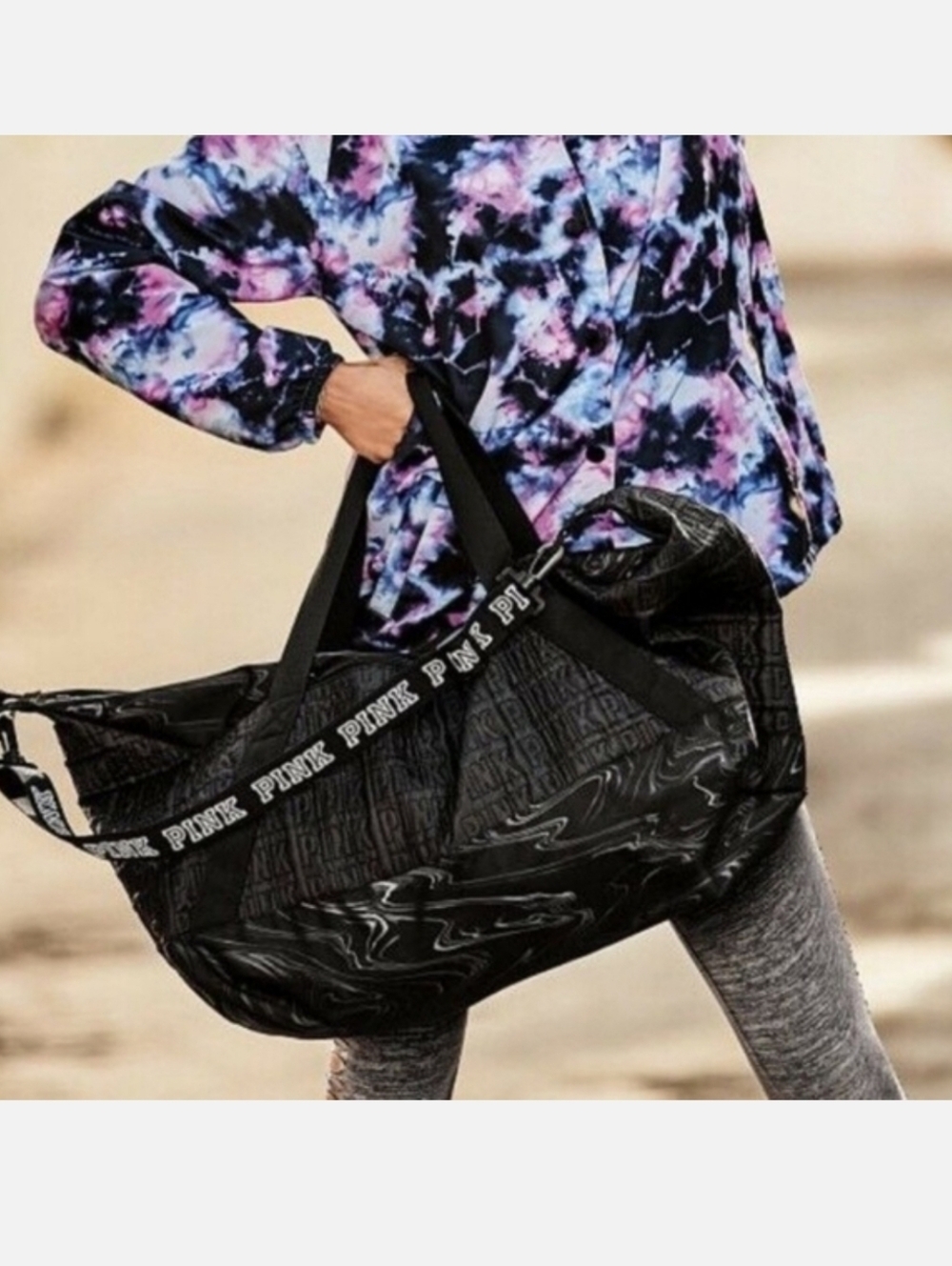 Victoria's Secret PINK Marble Weekender Large Duffle Bag